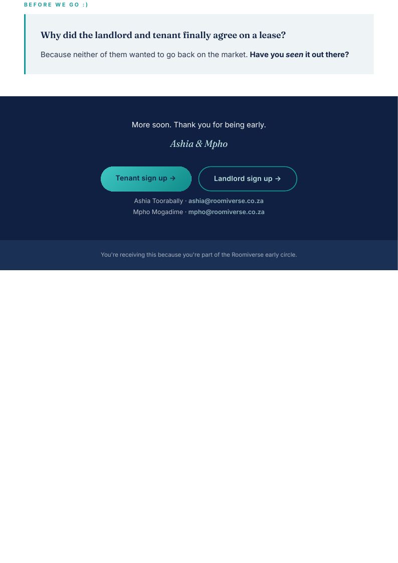 Roomiverse newsletter issue 01, page 5